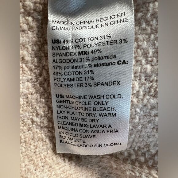 Chicos Crew Neck Long Sleeve Neutral Beige Sweater Chicos size 3 or XL - Picture 4 of 6